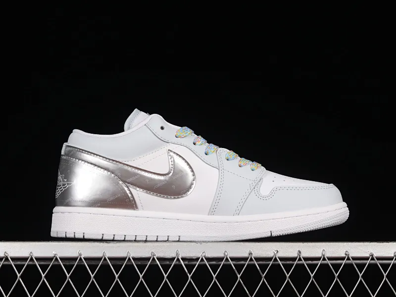All Categories Air Jordan Jordan Series Basketball Shoes Air Jordan 1 Low Z Edition Air Jordan 1 Low "Gcel" AJ1 Joe 1 Silver Sports Culture Basketball Shoes DX6070-101